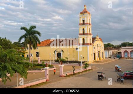 San Juan Bautista ou paroissiaux de l'Église, le maire de Santa Clara, Remedios, Cuba, Province de l'Amérique centrale Banque D'Images