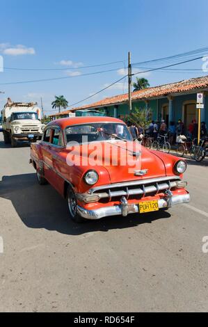 Vintage car, Vinales, province de Pinar del Rio, Cuba, l'Amérique centrale Banque D'Images