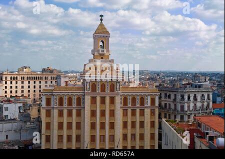 Bâtiment Bacardi, Art déco, La Vieille Havane, patrimoine mondial de l'UNESCO, Cuba Banque D'Images