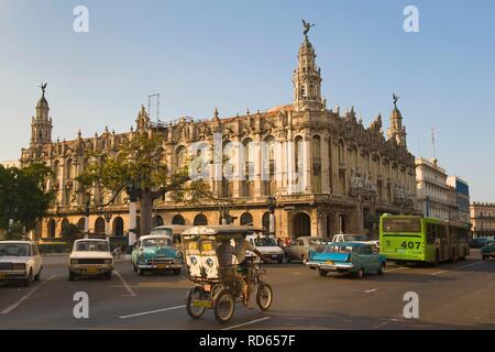 Façade baroque du Grand Théâtre, du Grand Théâtre, La Havane, Cuba Banque D'Images