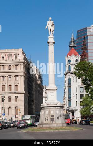 Plaza Lavalle, le général Juan Lavalle Colonne, Buenos Aires, Argentine, Amérique du Sud Banque D'Images