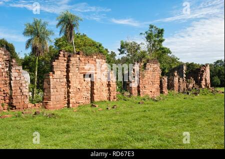 Ruines de la mission jésuite de Santa Ana, province de Misiones, en Argentine, en Amérique du Sud Banque D'Images