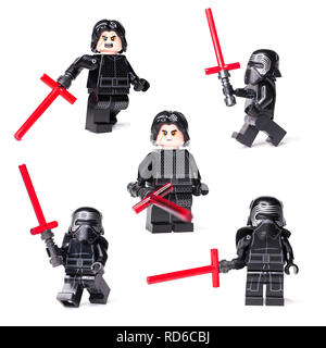 Russe, le 15 janvier 2019. LEGO STAR WARS. Kylo Ren mini-personnages de Lego Star Wars Banque D'Images