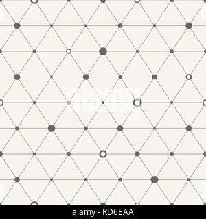 Vector pattern. transparente Arrière-plan géométrique avec des triangles. Points liés à des lignes. Cercles sur les coins des triangles. La texture élégante moderne. Illustration de Vecteur