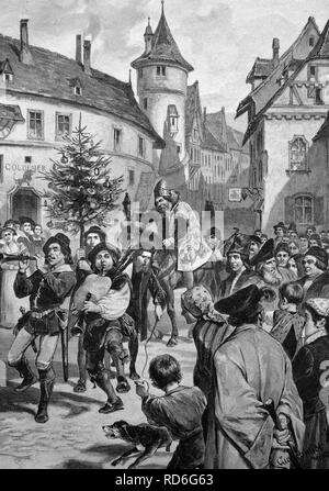 Urbansritt procession à Nuremberg, Bavière, Allemagne, illustration historique, ca. 1893 Banque D'Images