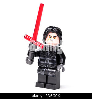 Russe, le 15 janvier 2019. LEGO STAR WARS. Kylo Ren mini-personnages de Lego Star Wars Banque D'Images