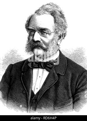 Werner von Siemens, 1816 - 1892, l'inventeur, le fondateur de l'ingénierie électrique et fondateur de Siemens AG, illustration historique Banque D'Images