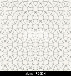 Résumé motif géométrique parfaite. Fond monochrome avec des cercles qui s'entrecoupent pour votre conception. Illustration de Vecteur