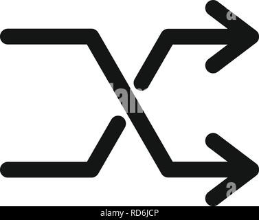 Icône de signe Shuffle Vector Illustration pour utilisation personnelle et commerciale... L'icône de la mode Look propre... Illustration de Vecteur