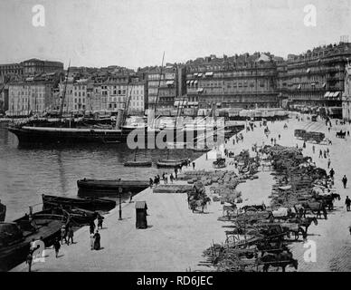 Début d'Autotype Marseille, Bouches-du-Rhône, France, photo historique, 1884 Banque D'Images