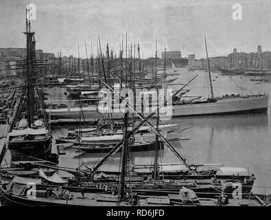 Début d'Autotype Marseille, Bouches-du-Rhône, France, photo historique, 1884 Banque D'Images