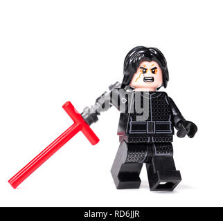 Russe, le 15 janvier 2019. LEGO STAR WARS. Kylo Ren mini-personnages de Lego Star Wars Banque D'Images