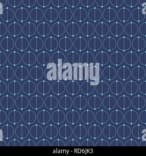 Abstract pattern simple avec des cercles, séparés par des points sur deux parties égales. Modèle très tendance pour les tissus, papiers peints, papier d'emballage, cartes. Illustration de Vecteur