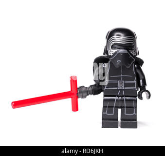 Russe, le 15 janvier 2019. LEGO STAR WARS. Kylo Ren mini-personnages de Lego Star Wars Banque D'Images