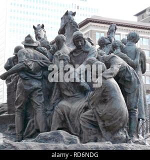 Newark NJ 2 La guerre des Amériques. Banque D'Images