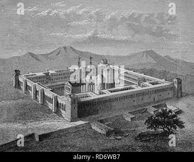 Le palais de Dioclétien dans la région de Salona, aujourd'hui Solin, Croatie, gravure sur bois de 1880 Banque D'Images