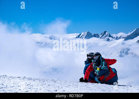 Vue sur le glacier d'Aletsch, Eggishornn,, Suisse Banque D'Images