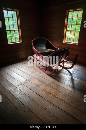 Bâtiments de ferme historique à l'Ohio, l'unique parc national de Cuyahoga Valley. Banque D'Images