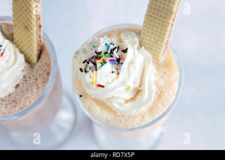 Ice Cream Shake vue supérieure Banque D'Images