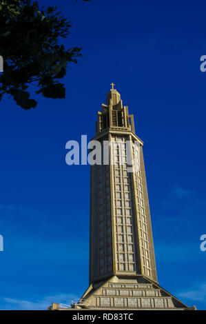 LE HAVRE, FRANCE - l'église St. Joseph (Eglise St Joseph) dans le Havre en Normandie, France. Church est l'un des symboles Banque D'Images