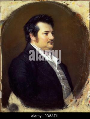 Portrait d'Honoré de Balzac (1799-1850). Musée : Musée des Beaux-Arts de Tours. Auteur : Gérard-Seguin, Jean-Alfred. Banque D'Images