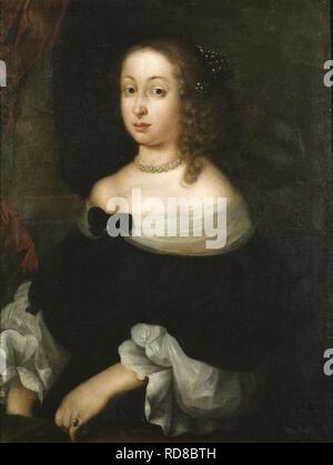 Portrait d'Eléonore de Holstein-Gottorp Germany (1636-1715), Reine de Suède. Musée : Nationalmuseum de Stockholm. Auteur : Vallari, Nicolas. Banque D'Images