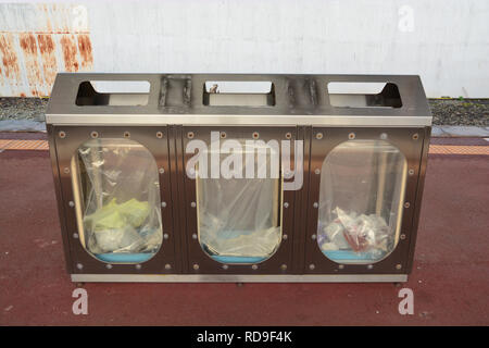 Les poubelles et le recyclage Banque D'Images