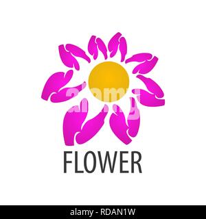 Logo fleur rose concept design. Modèle de graphique vectoriel de l'élément symbole Illustration de Vecteur