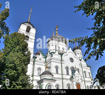 La Cathédrale de l'annonciation sur l'Avenue de la révolution en été dans la région de Voronej, Russie Banque D'Images