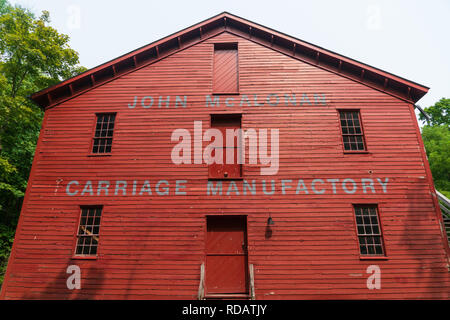 Bâtiments de ferme historique à l'Ohio, l'unique parc national de Cuyahoga Valley. Banque D'Images