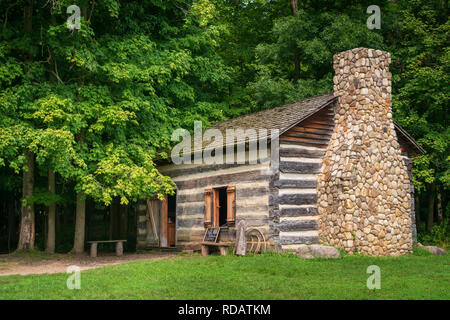 Bâtiments de ferme historique à l'Ohio, l'unique parc national de Cuyahoga Valley. Banque D'Images