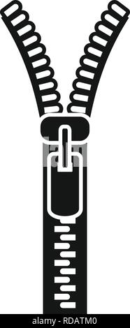 L'icône de fermeture éclair de jeans. Simple illustration de jeans fermeture éclair pour l'icône vecteur web design isolé sur fond blanc Illustration de Vecteur