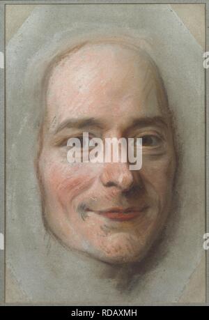 Portrait de François Marie Arouet de Voltaire (1694-1778). Musée : Nationalmuseum de Stockholm. Auteur : LA TOUR, MAURICE QUENTIN DE. Banque D'Images