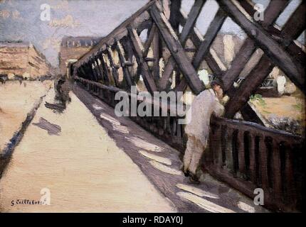 Le Pont de l'Europe. Musée : Musée du Petit Palais, Genève. Auteur : CAILLEBOTTE, Gustave. Banque D'Images