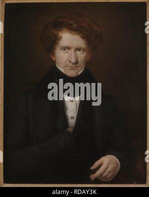 Portrait du compositeur Adolf Fredrik Lindblad (1801-1878). Musée : Nationalmuseum de Stockholm. Auteur : Mazer, Carl Petter. Banque D'Images