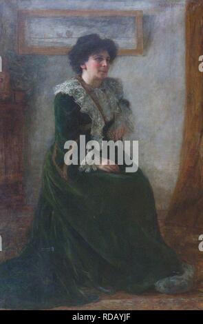 Portrait de Hertha Ayrton, née Sarah Marques (1854-1923). Musée : Girton College. Auteur : Arsène Darmesteter, Héléna. Banque D'Images