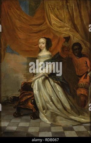 Portrait d'Eléonore de Holstein-Gottorp Germany (1636-1715), Reine de Suède. Musée : Nationalmuseum de Stockholm. Auteur : WUCHTERS, ABRAHAM. Banque D'Images