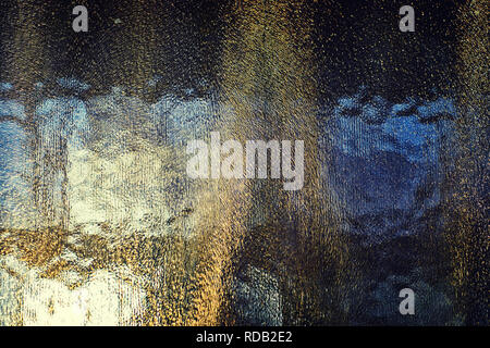 La texture de verre dépoli. Lumières fond coloré. Banque D'Images