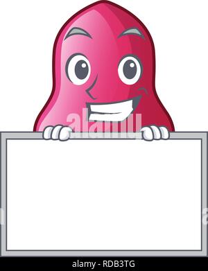 Souriant avec une éponge dans le makeuop conseil sous forme de dessin animé Illustration de Vecteur