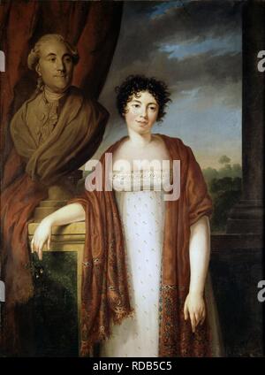 Portrait de l'auteur Baronne Anne Louise Germaine de Staël (1766-1817). Musée : Château de Coppet. Auteur : Massot, Firmin. Banque D'Images