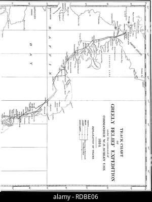 . Rapport de Winfield S. Schley, commandant de l'expédition de secours de Greely de 1884. Voyages et voyages ; voyages ; voyages et expéditions scientifiques ; des expéditions scientifiques. . Veuillez noter que ces images sont extraites de la page numérisée des images qui peuvent avoir été retouchées numériquement pour plus de lisibilité - coloration et l'aspect de ces illustrations ne peut pas parfaitement ressembler à l'œuvre originale.. Schley, Winfield S ; Greely, A. W. (Adolphus Washington), 1844-1935. Washington, D. C. : Gouvernement Imprimeur Banque D'Images