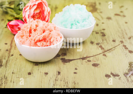 Arc-en-ciel maison shaved ice Banque D'Images
