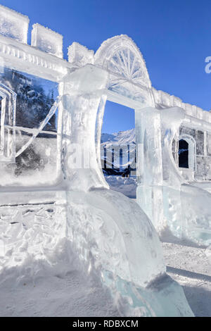 Le Festival de magie de la glace de lac Louise dans le parc national de Banff, Alberta Canada Banque D'Images