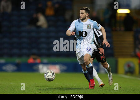 BLACKBURN, 15 janvier 2019. Craig Conway de Blackburn Rovers lors de la FA Cup troisième relecture ronde entre Blackburn Rovers et Newcastle United à Ewood Park, Blackburn, le mardi 15 janvier 2019. (Photo crédit : Mark Fletcher | MI News & Sport | Alamy) Banque D'Images