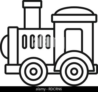 Petit train l'icône. Petit train l'icône Contour vectoriel pour le web design isolé sur fond blanc Illustration de Vecteur