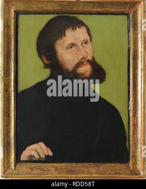 Portrait de Luther (1483-1546) en tant que Junker Jörg. Musée : Museum der Bildenden Künste, Leipzig. Auteur : Cranach, Lucas, l'Aîné. Banque D'Images