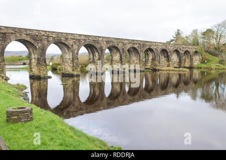 Ballydehob 12 pont construit en pierre voûtée ou viaduc de chemin de fer de West Cork Irlande Banque D'Images