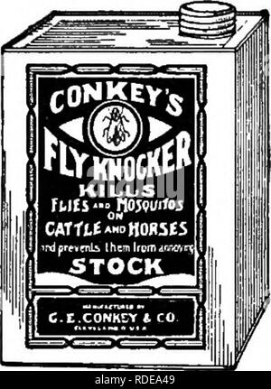 . Conkey's poultry livre : un livre de référence sur l'aviculture. La volaille, volaille, volaille. "Sans but lucratif La Volée Knocker nous a ordonné d'entre vous sont venus à une main et dûment nous constatons qu'il n'a tous vous demander pour elle. Lorsque nous avons commencé le procès, nos vaches étaient couverts de mouches et leurs queues étaient à un arrimage. Quand nous avons fini de pulvériser la dernière vache, toutes les queues étaient aussi silencieux qu'au milieu de l'hiver, n'ayant rien à faire. Nous constatons que l'utilisation, le batteur permet non seulement l'envole le stock, mais il les pousse à partir de l'étable. Nous ne serions pas sans elle pour cinq fois le coût. M. A. Harrington Banque D'Images