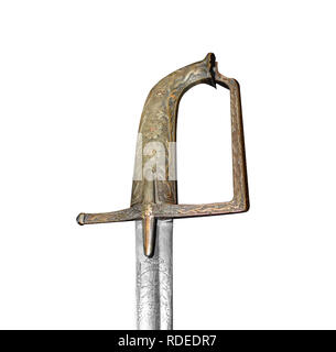 Une partie de l'antique swords isolé sur un fond blanc. Banque D'Images