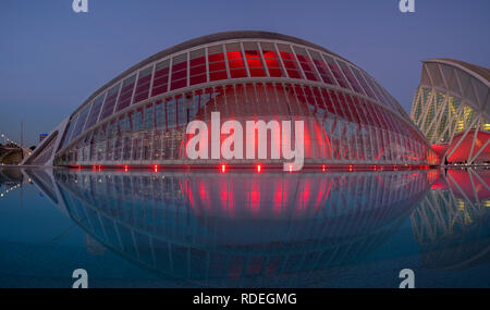 Cité des Arts et Scieces (CAC) Valencia, Espagne Banque D'Images